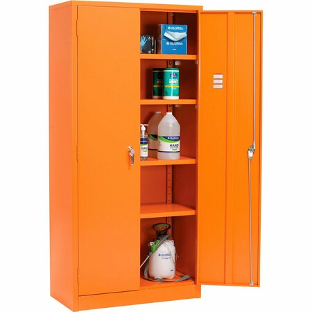 GLOBAL INDUSTRIAL Emergency Preparedness Cabinet, 36inWx18inDx78inH, Orange, Unassembled 603355OR